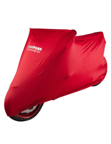 Oxford Protex Stretch S indoor MC cover (red) | cykelgarage | cykelcover | overtræk | Cykelgarage.dk